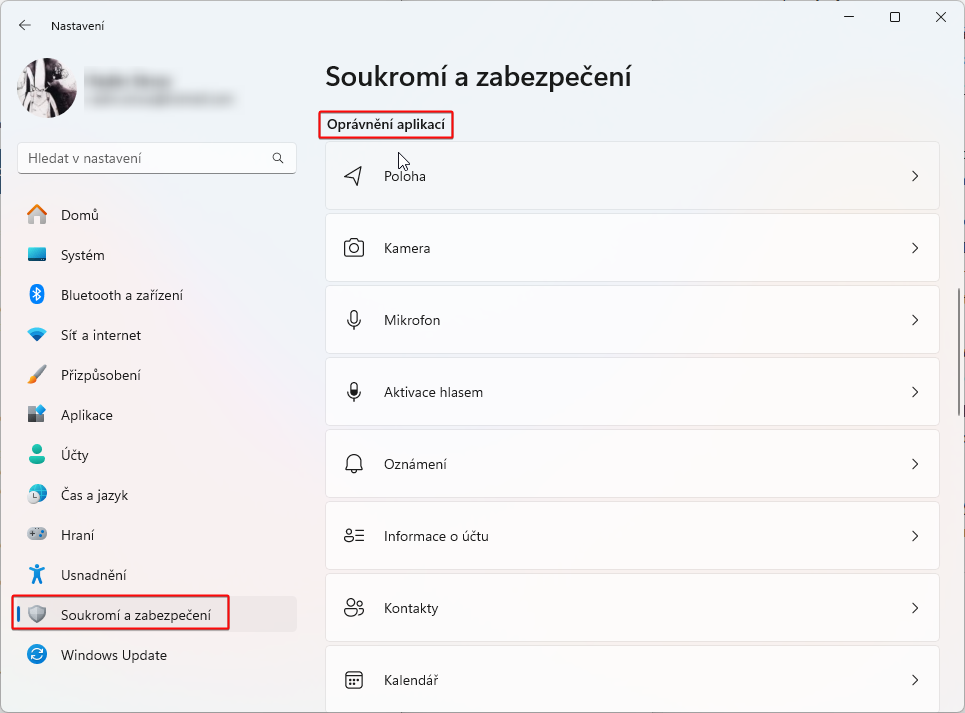 Ponuka Oprávnenie aplikácií v zabezpečení Windows - Kybernetická bezpečnosť - Kybernetická bezpečnosť