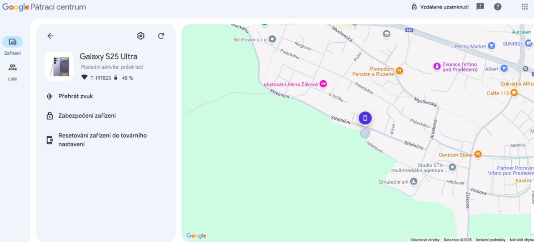 Find My Device - Kyberbezpečnosť na mobilných zariadeniach - Kyberbezpečnosť na mobilných zariadeniach