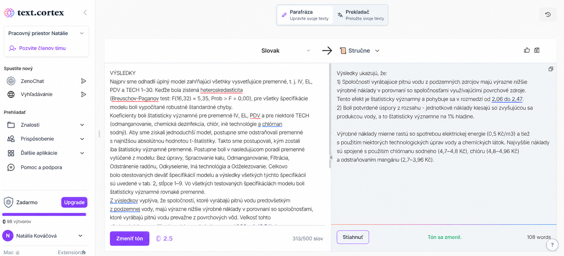 Skrátenie textu - Použitie AI v aplikáciách