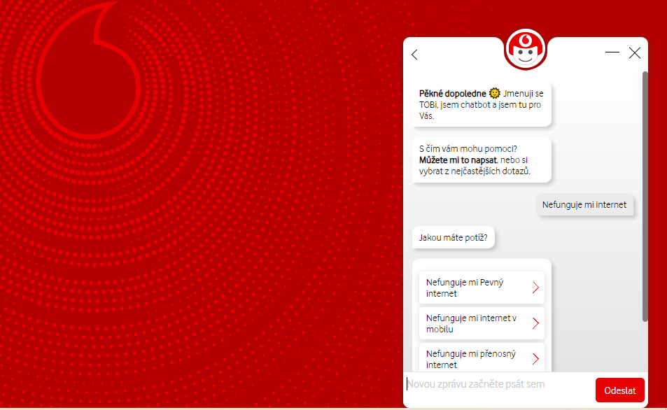 Chatbot Vodafone - Základy umelej inteligencie