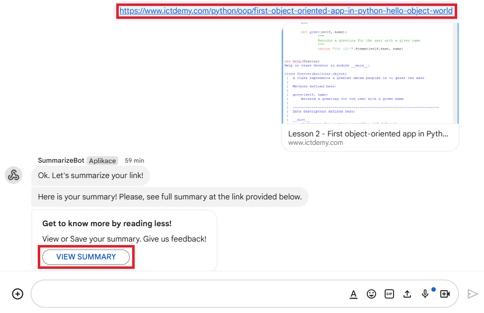 SummarizeBot Chat - AI - Majstrovstvá produktivity s umelou inteligenciou
