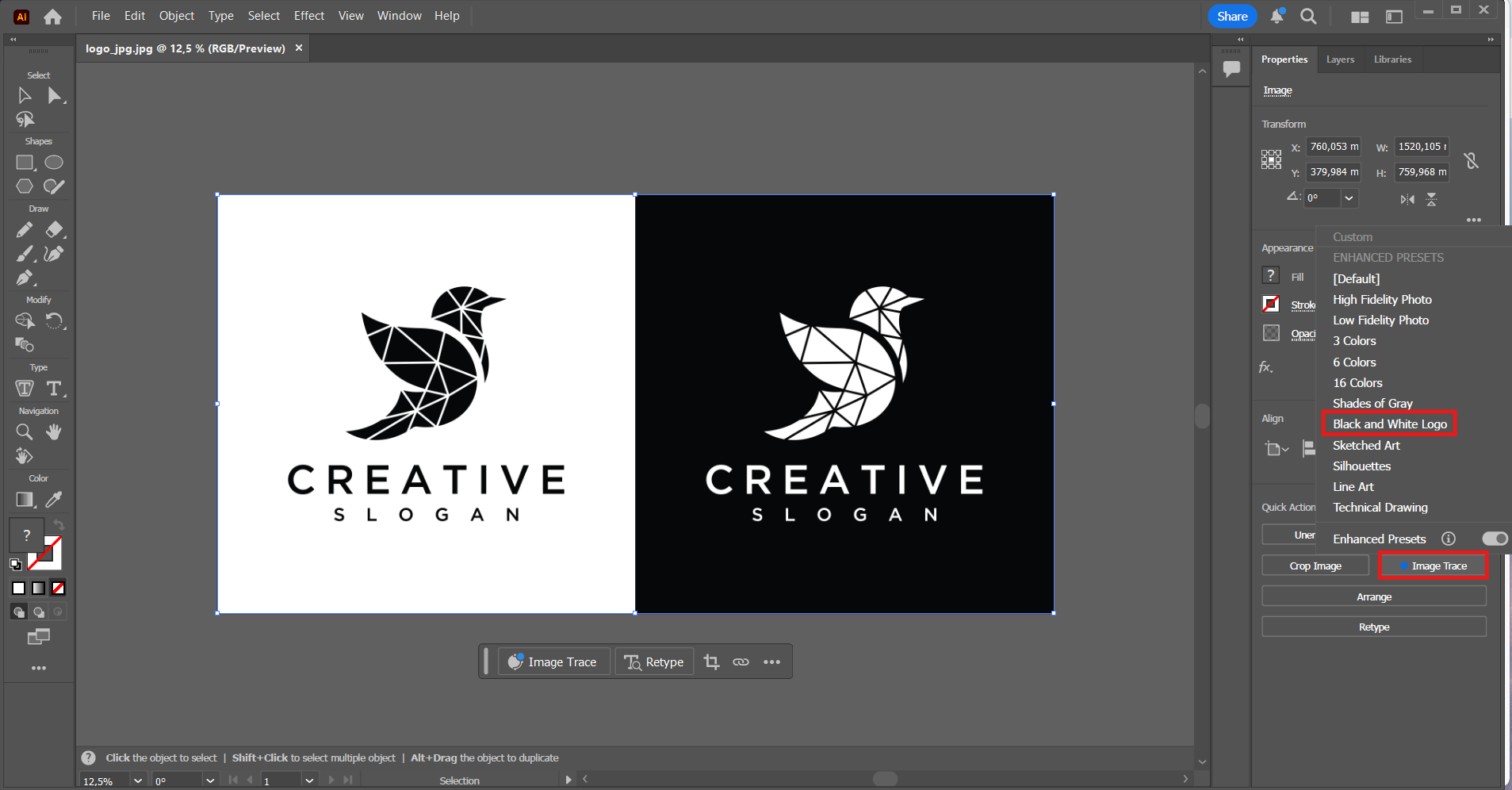Využitie Image Trace - Použitie AI v aplikáciách - Použitie AI v aplikáciách