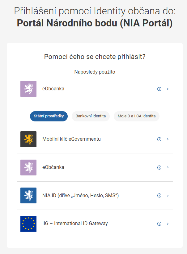Možnosti prihlásenia - Portál občana a dátová schránka - Portál občana a dátová schránka
