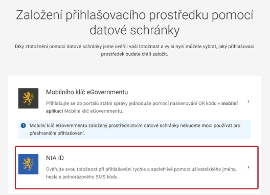 Prihlásenie cez NIA ID - Elektronická identita občana - Elektronická identita občana