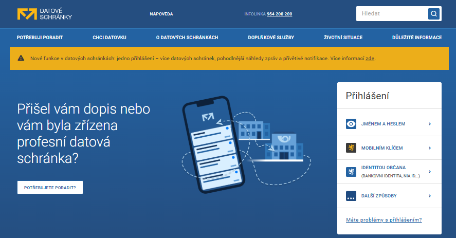 Prihlásenie do dátovej schránky - Elektronická identita občana - Elektronická identita občana