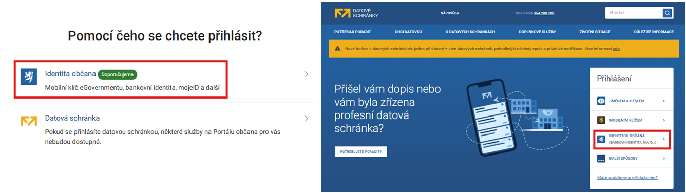 Prihlásenie Identitou občana - Elektronická identita občana - Elektronická identita občana