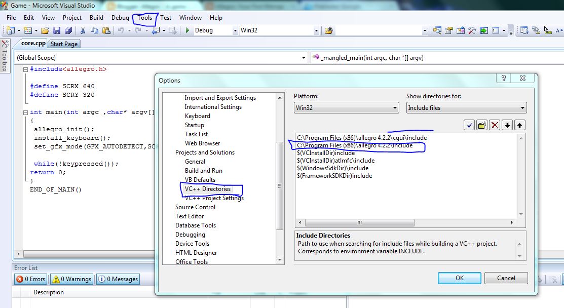allegro hlavičky - Allegro - Programujeme hry v C ++