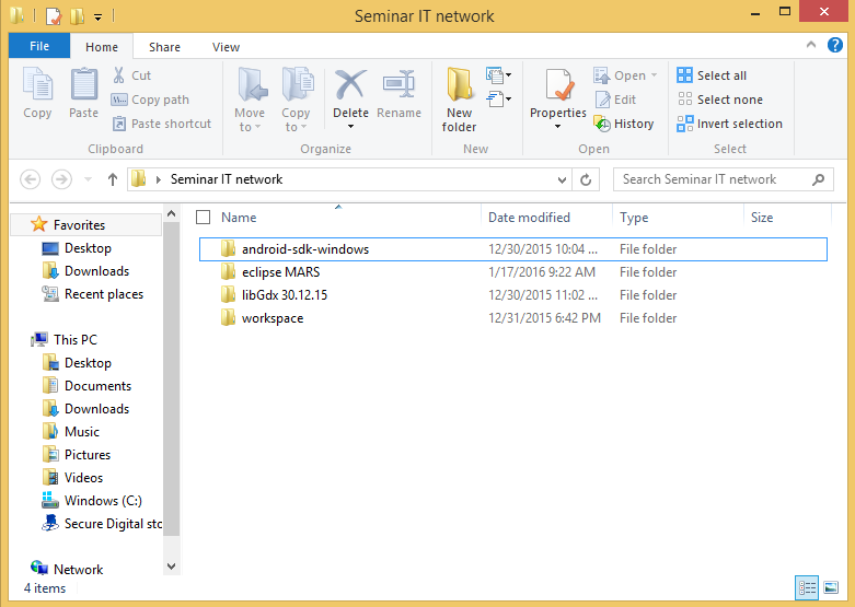 Eclipse SDK, libgdx a workspace si umiestnime pekne do jedného adresára - Programujeme Android hru