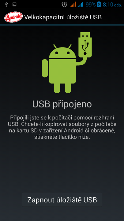 Zapneme úložisko USB - Programujeme Android hru