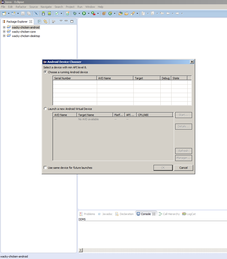 V os nie sú adb - Programujeme Android hru