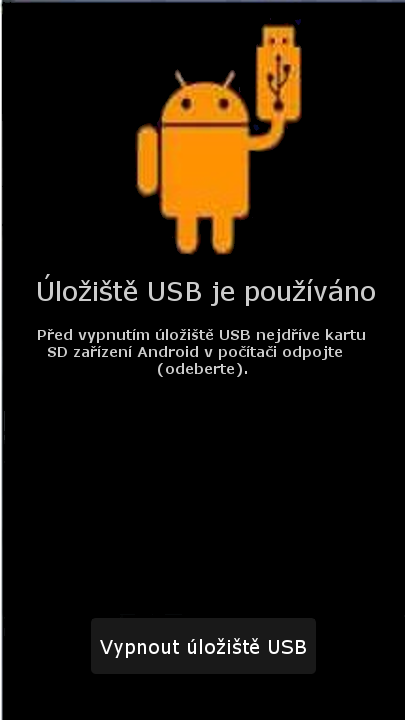 Úložisko USB je používané - Programujeme Android hru