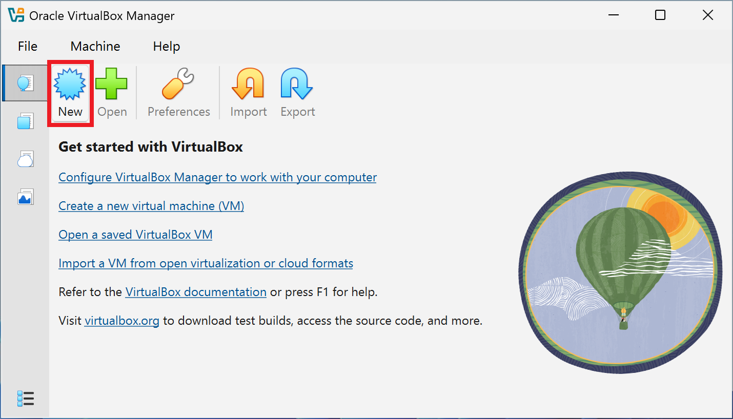 Vytvorenie virtuálneho počítača vo VirtualBoxe - Windows