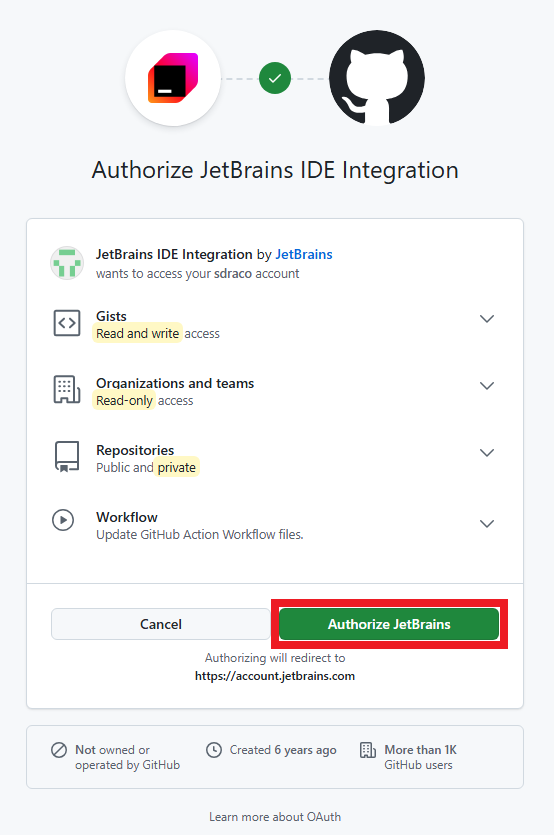 Potvrzení požadavku na integraci JetBrains - Základné konštrukcie jazyka Java