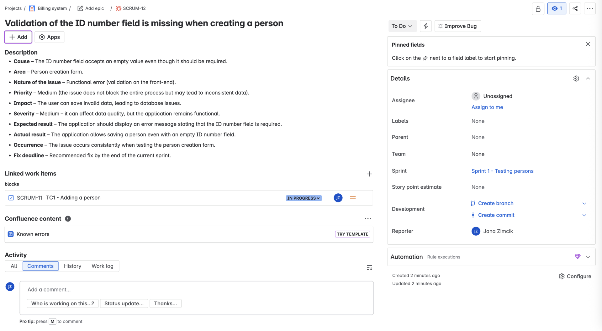 Bug report - Testovanie softvéru