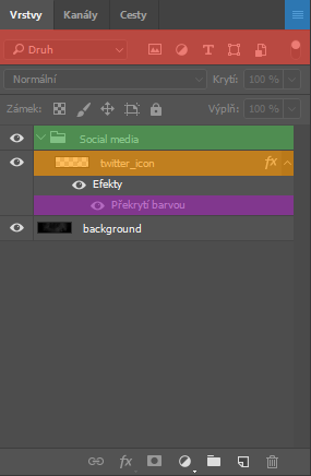Panel vrstvy v Adobe Photoshop - Základy Adobe Photoshop