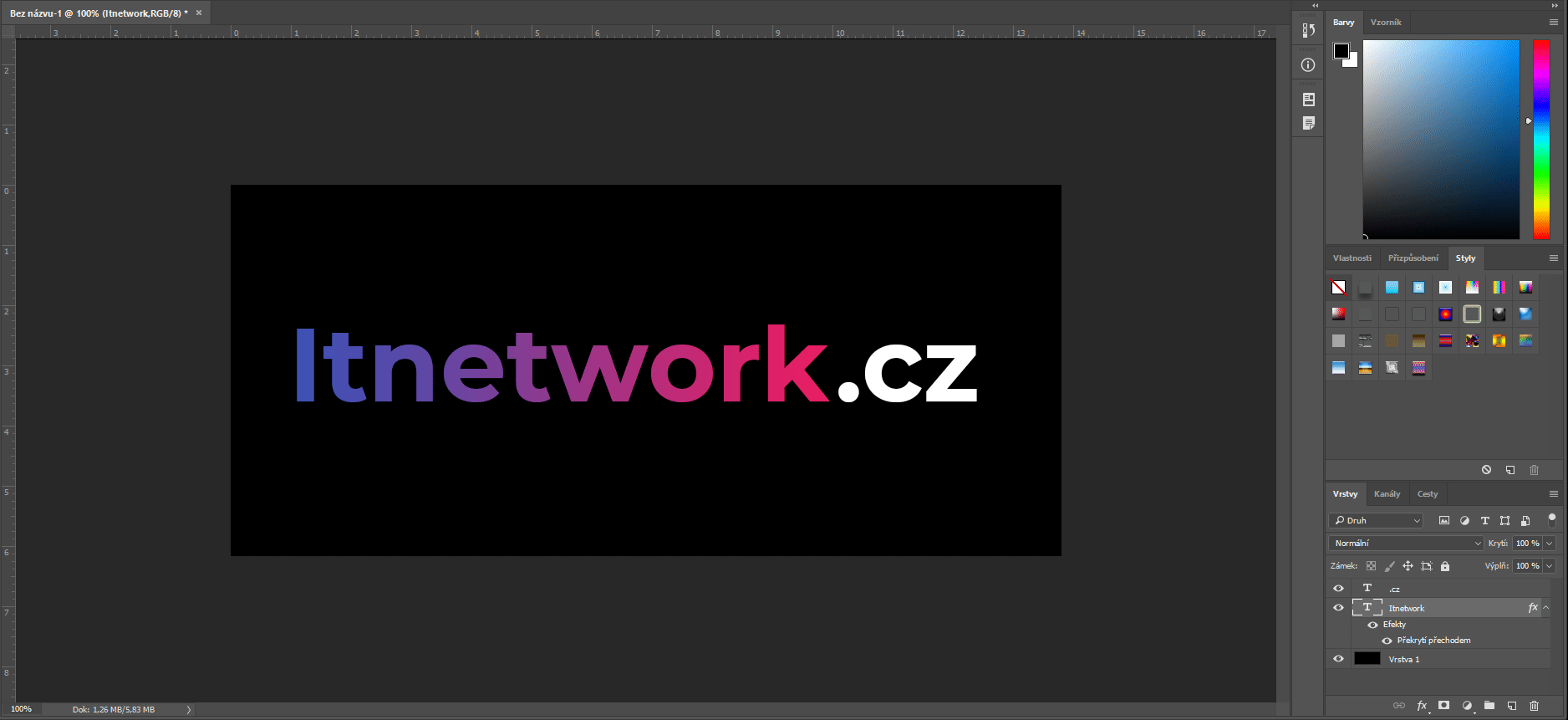 Skopírovanie efektu do inej vrstvy v Adobe Photoshop - Základy Adobe Photoshop