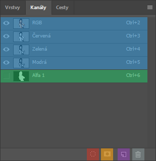 Úprava kanálov v Adobe Photoshopu - Základy Adobe Photoshop