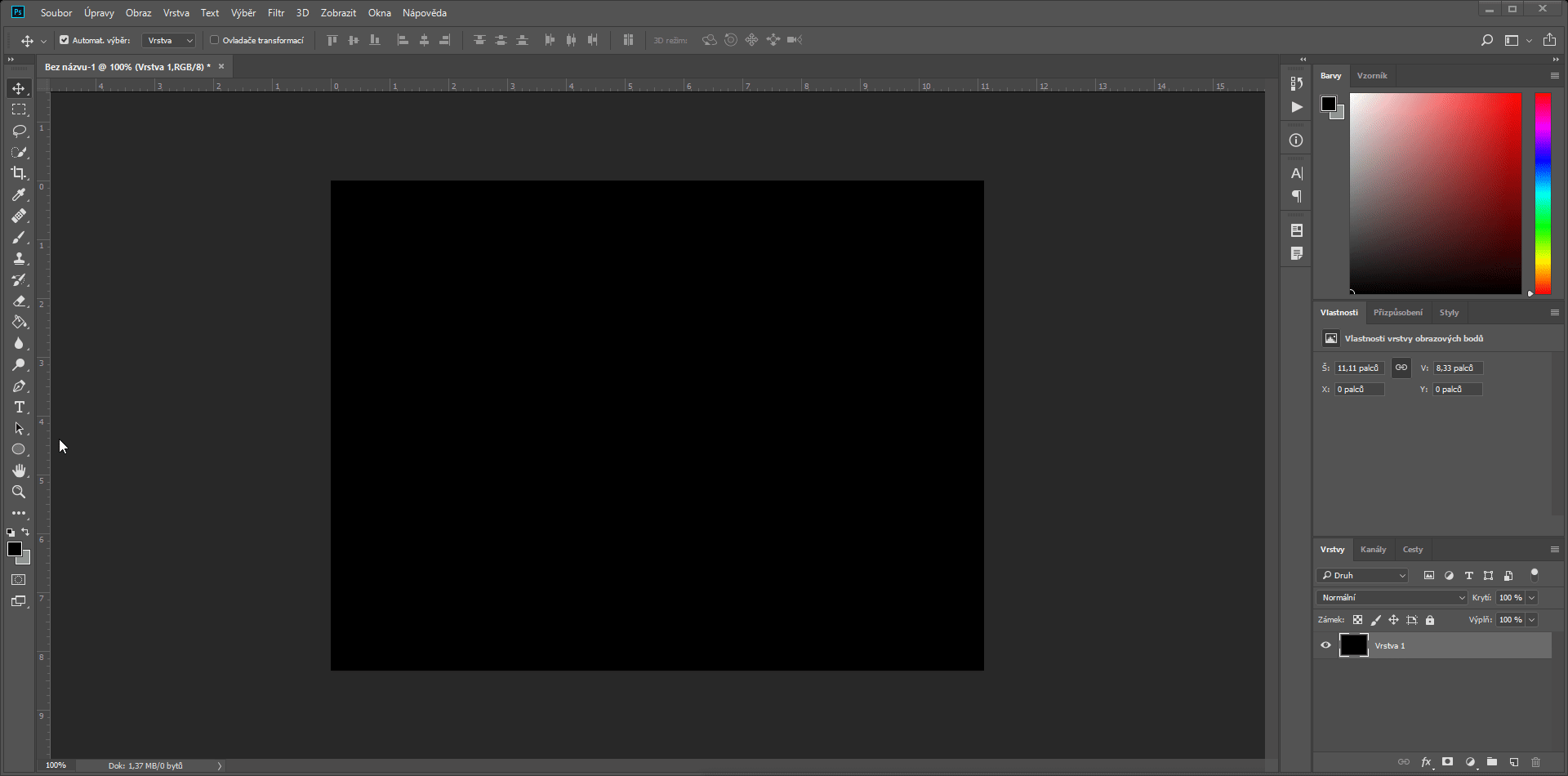 Pokrivenie textu v Adobe Photoshop - Základy Adobe Photoshop