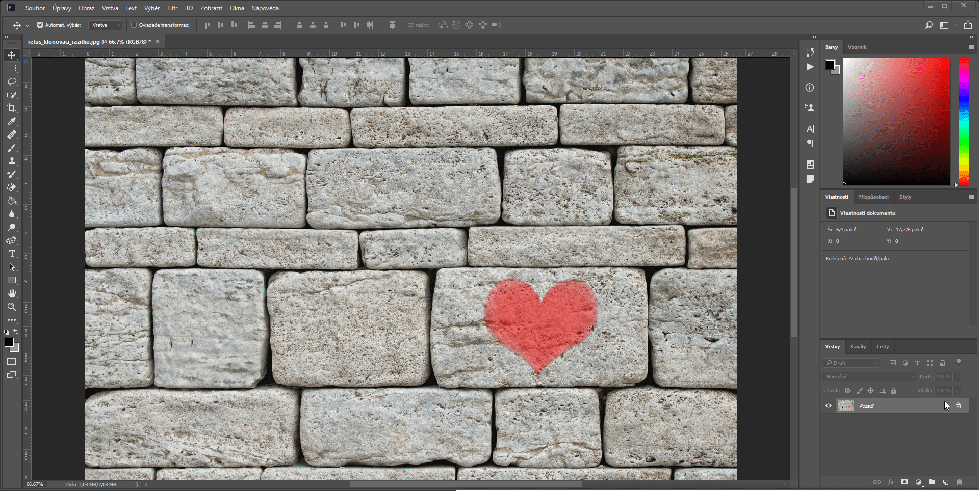 Použitie klonovacieho pečiatky v Adobe Photoshop - Základy Adobe Photoshop