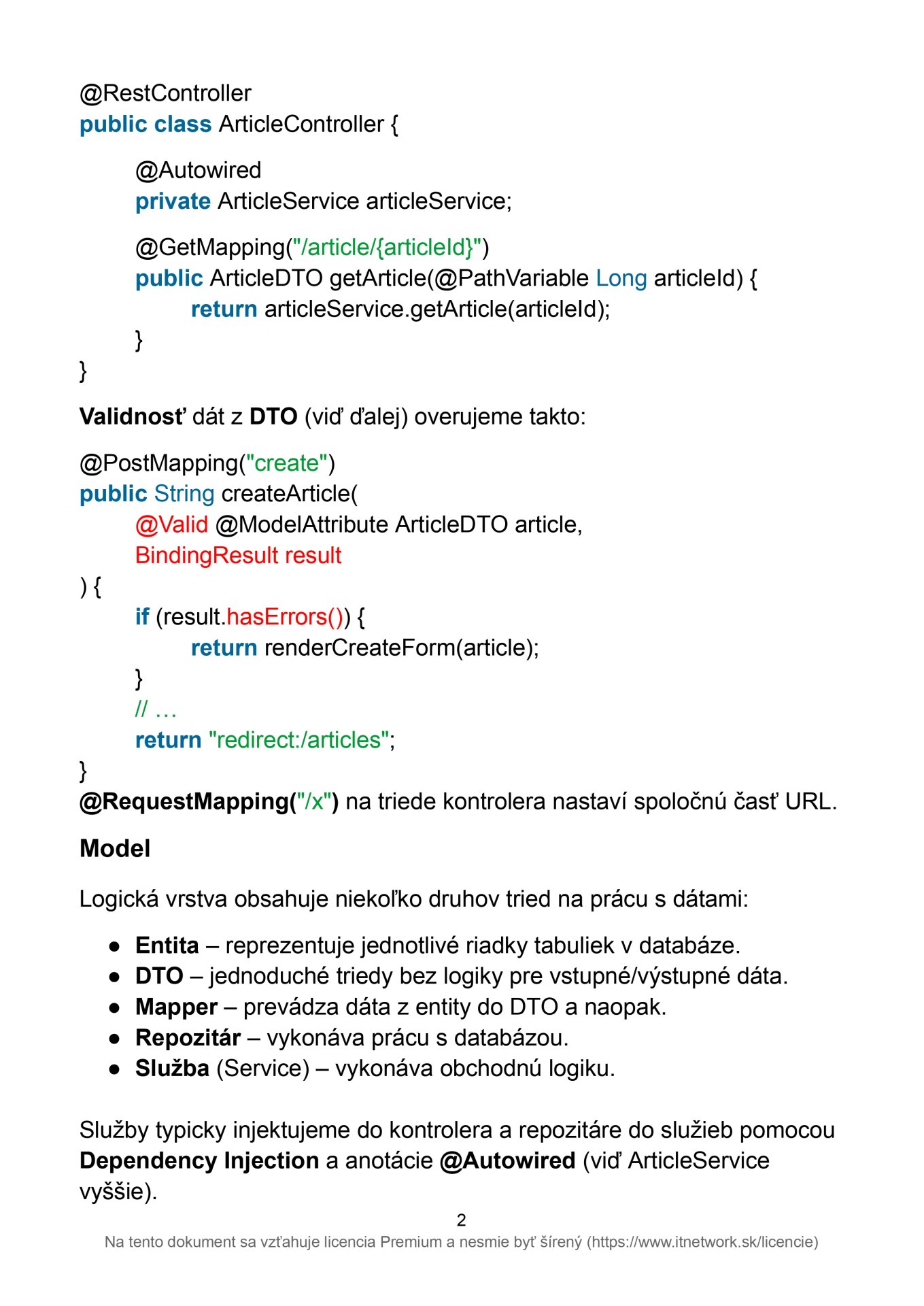 Databáza a Hibernate v Spring Boot - Blog