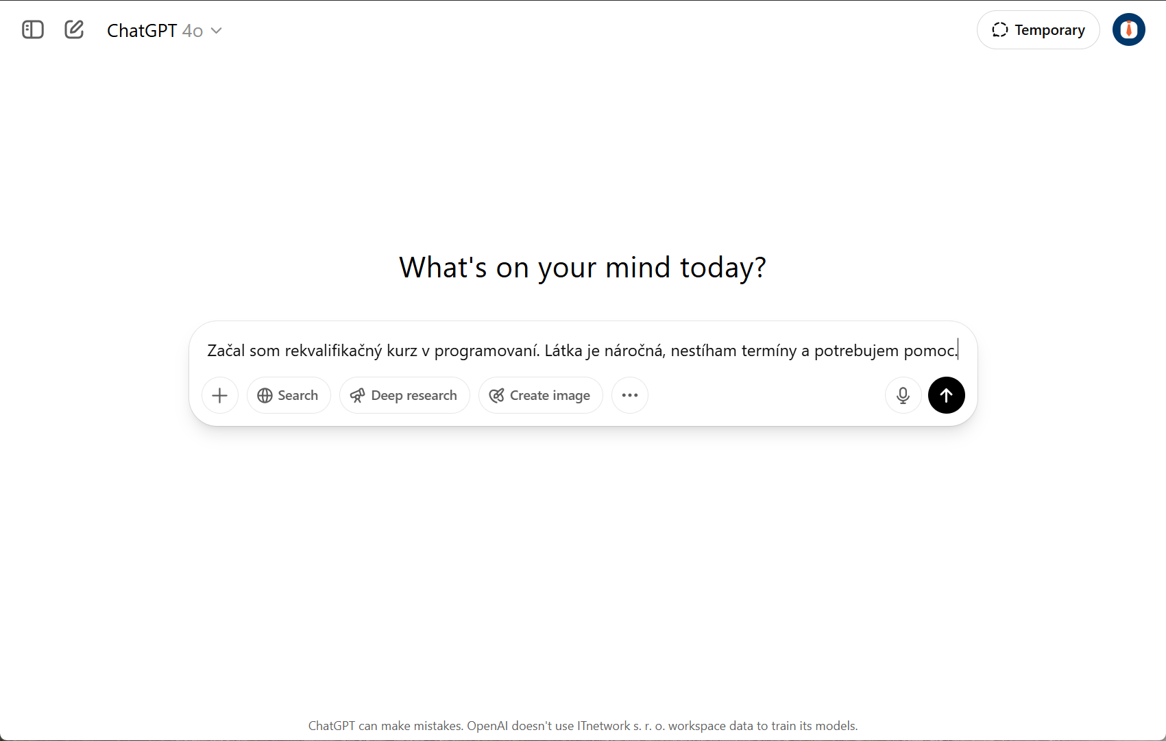 Prompt pre ChatGPT - Základné konštrukcie jazyka Python
