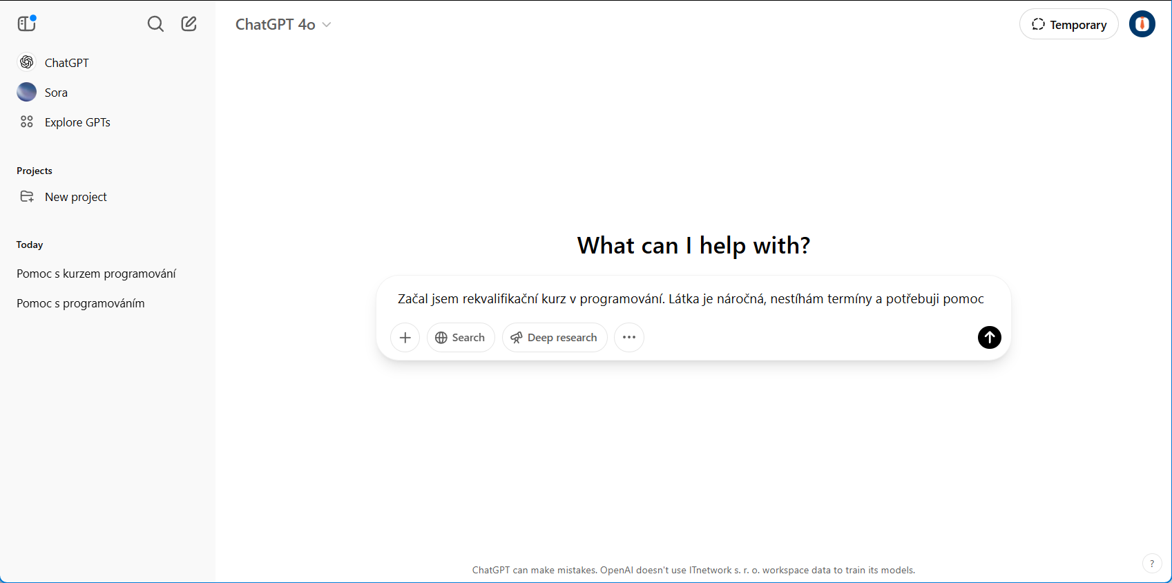 Prompt pre ChatGPT - Základné konštrukcie jazyka PHP - Základné konštrukcie jazyka PHP