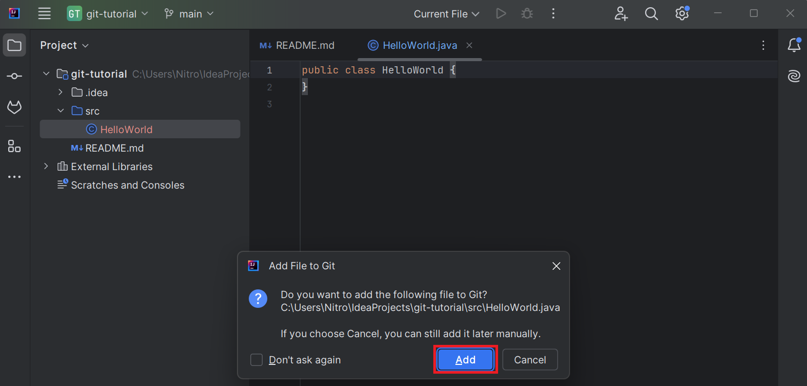 Pridanie triedy do Gitu - Git