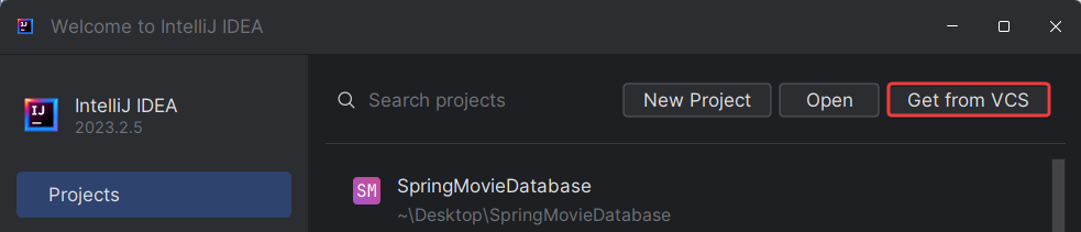 Otvorenie Gitu v IntelliJ - Git