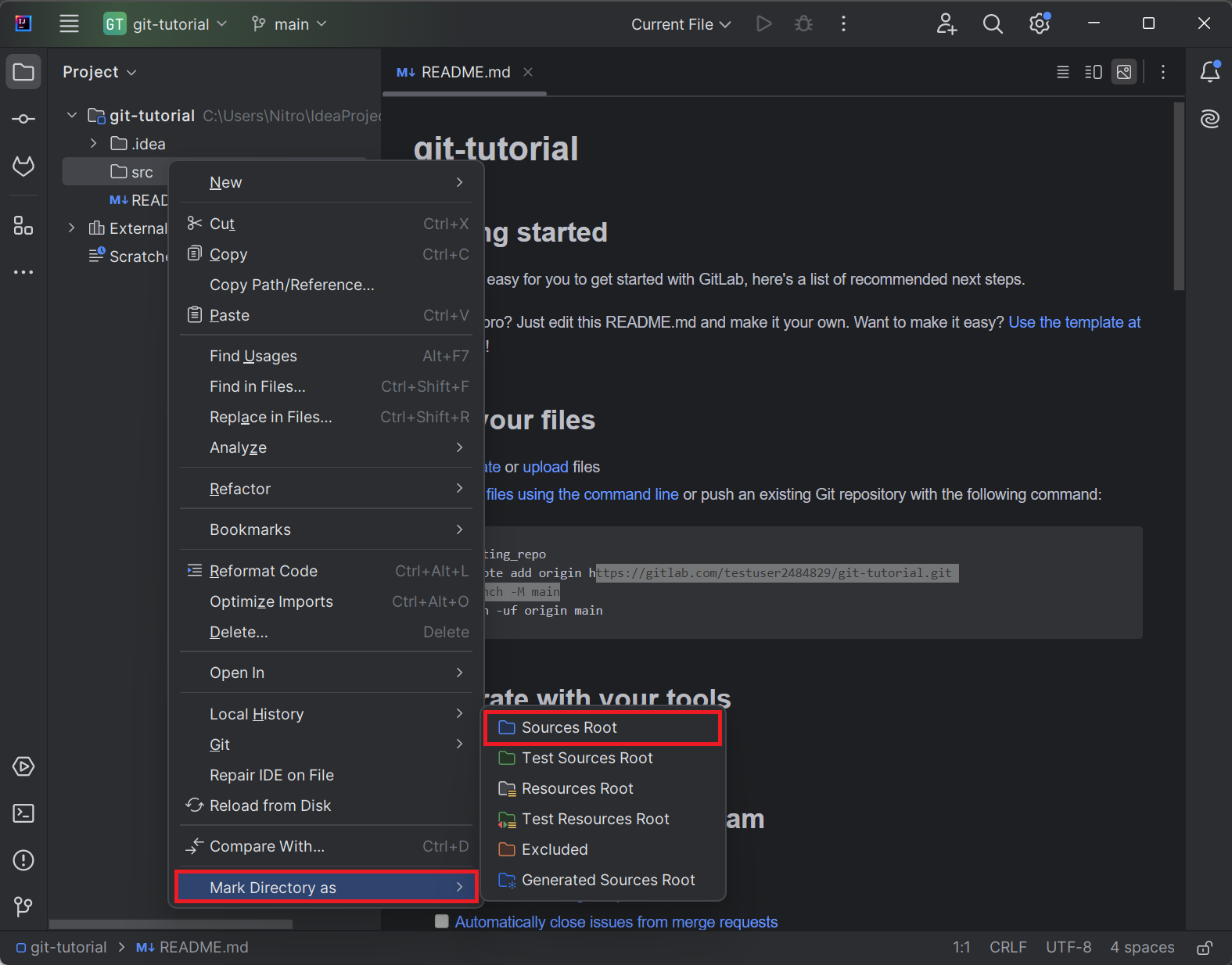 Tvorba HelloWorld projektu - Git
