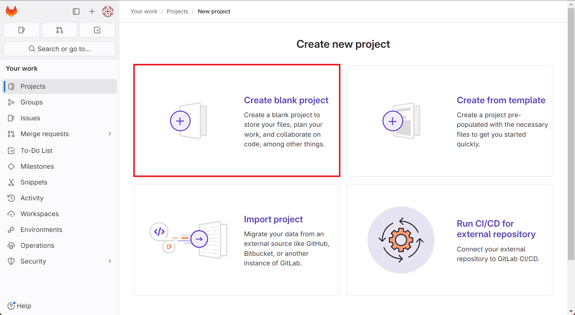 Vytvorenie nového projektu - Git