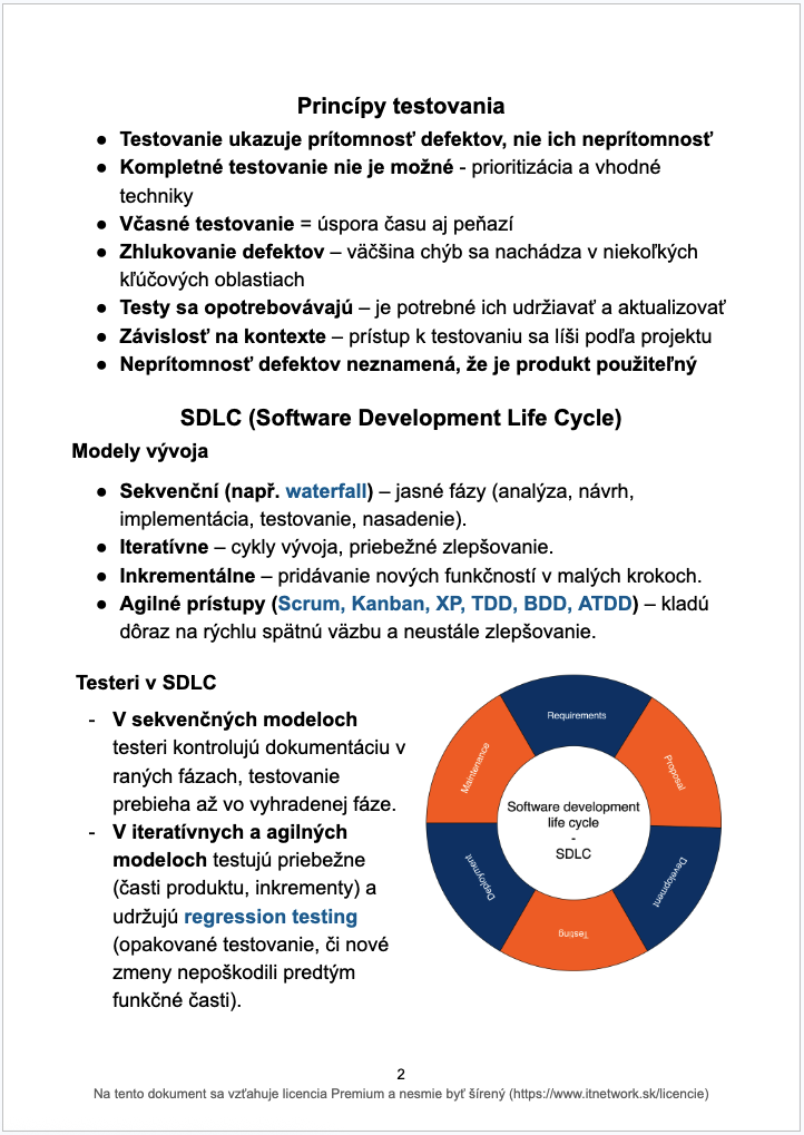 Testovanie ISTQB strana 2 - Testovanie softvéru podľa ISTQB
