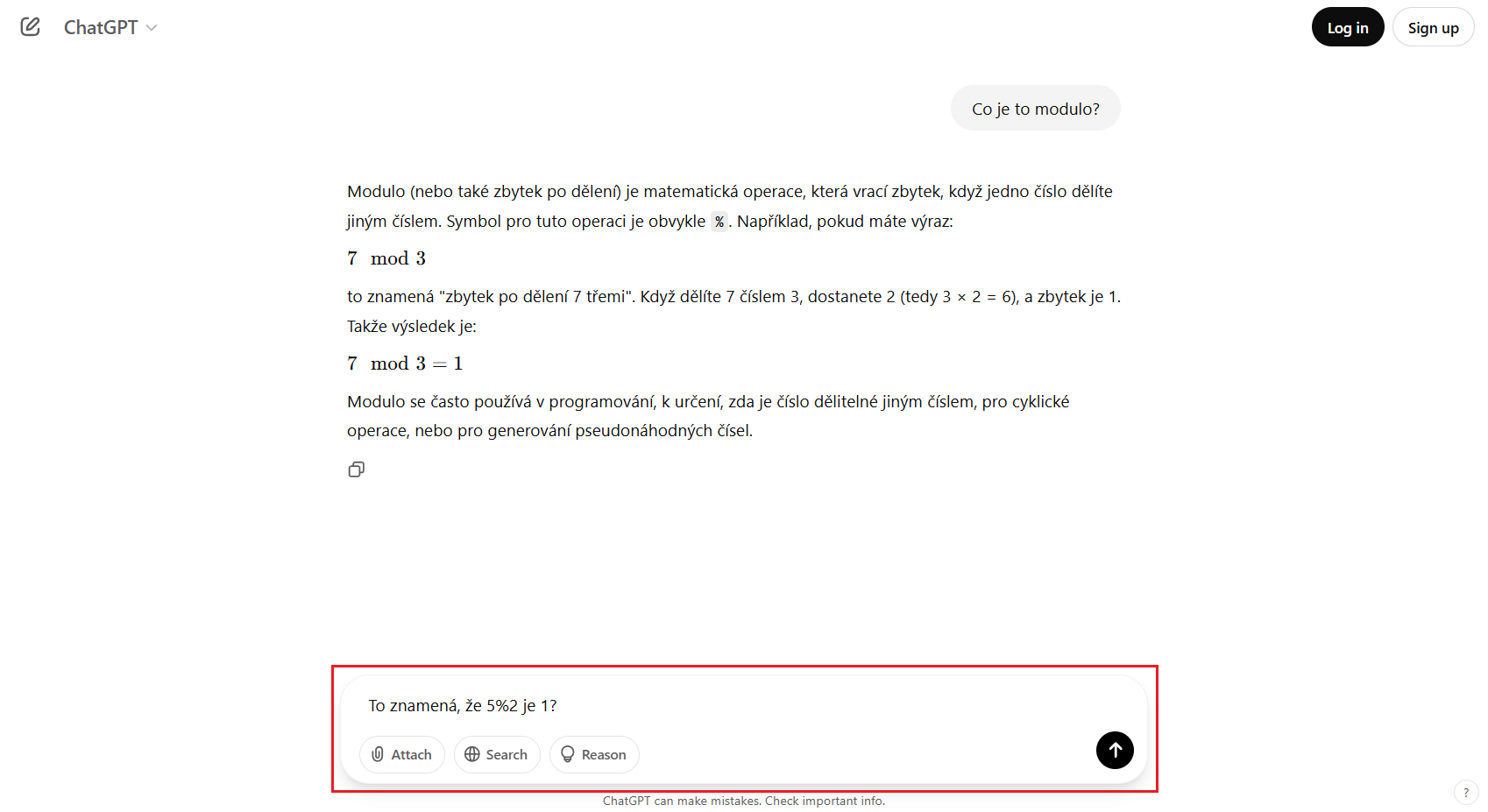 Odpověď ChatGPT na prompt