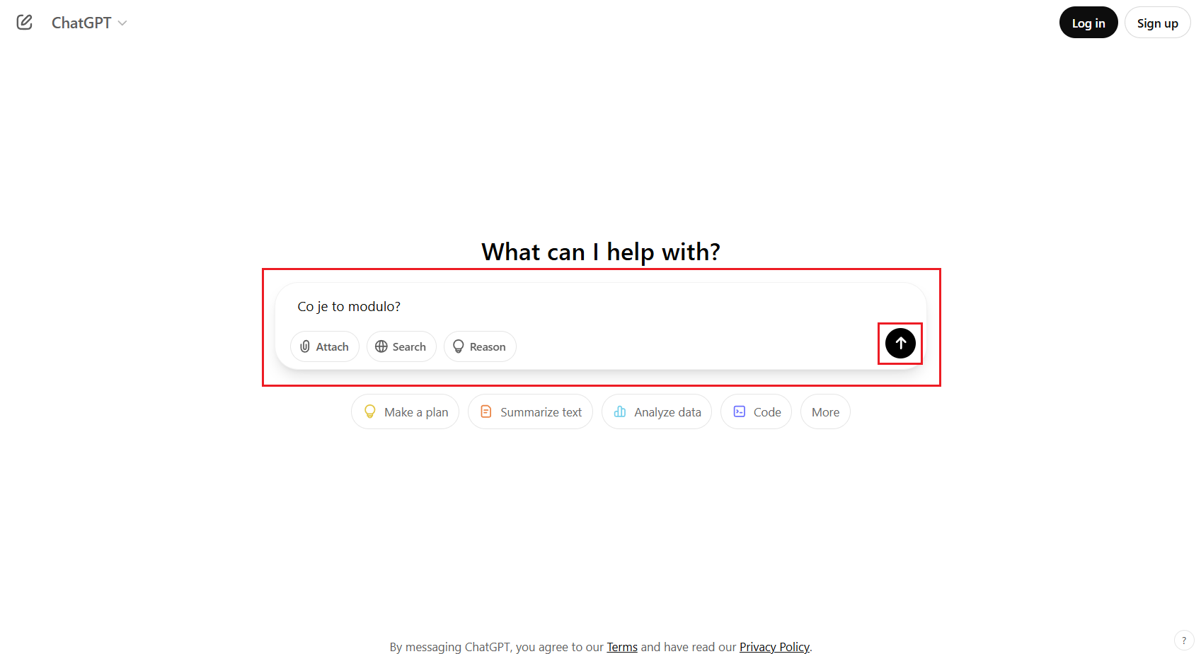 Zadání promptu do ChatGPT