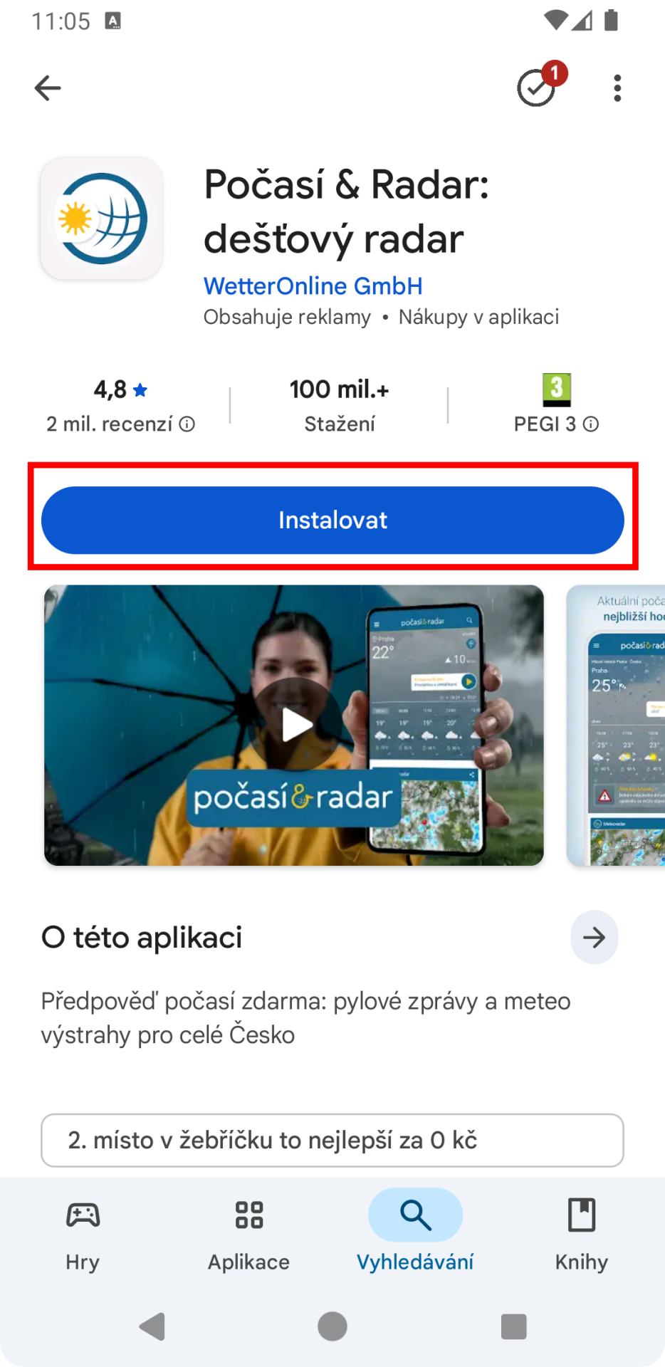 Inštalácia aplikácie z Google Play - Využívanie aplikácií na telefóne - Využívanie aplikácií na telefóne