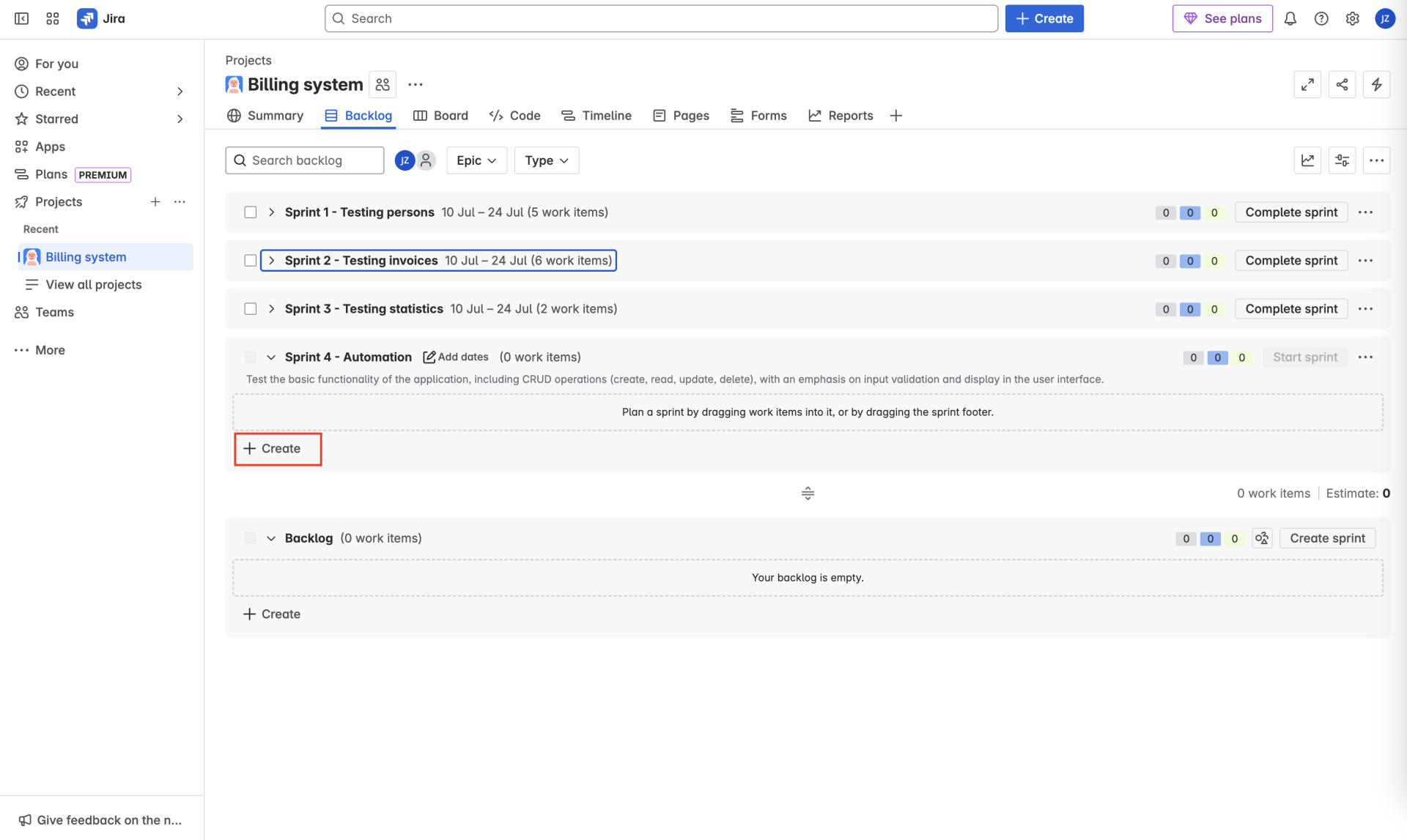 Create issue - Praktické testovanie projektov - Automatizované testovanie