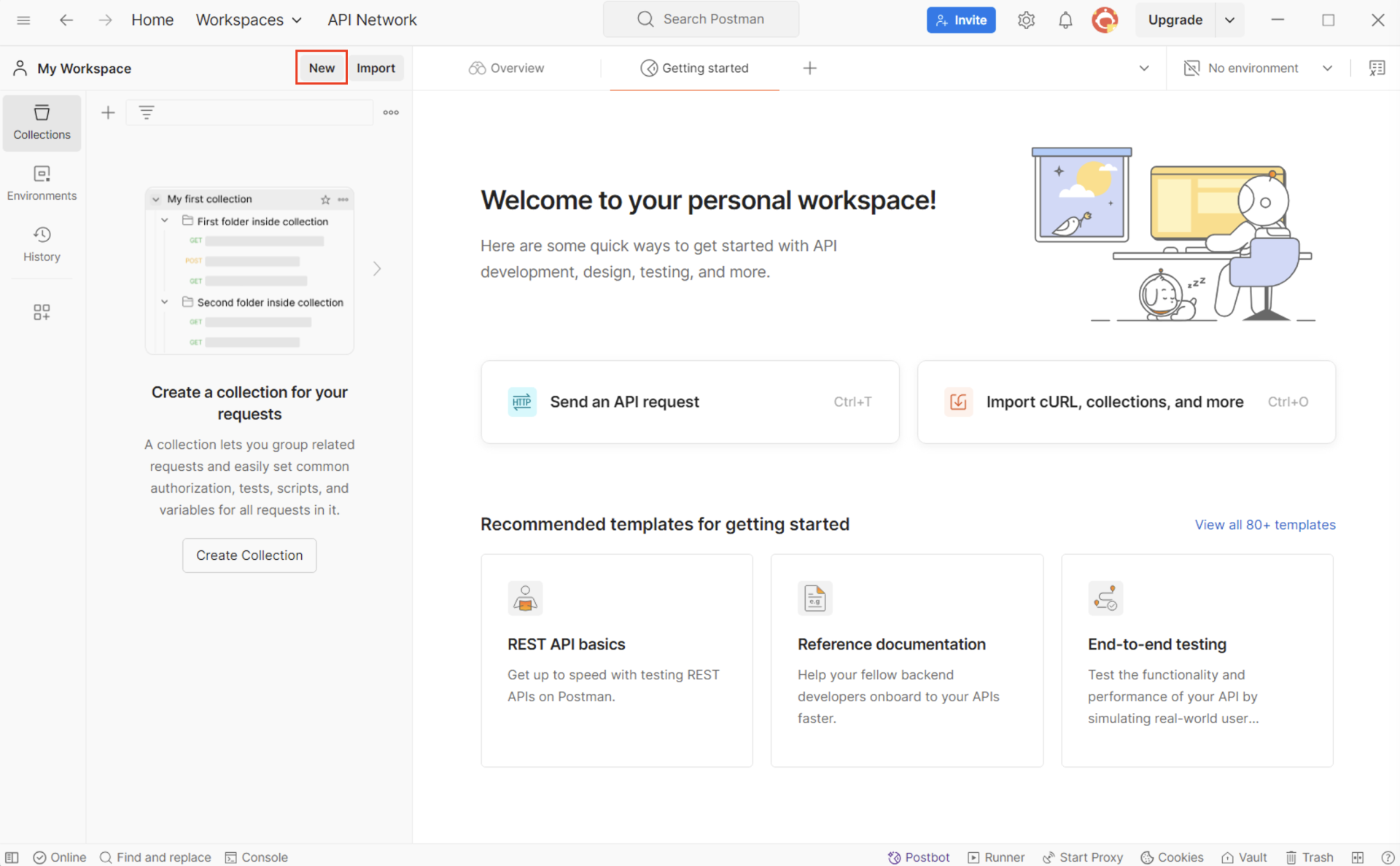 Vytvorenie novej kolekcie v Postmanovi - Praktické testovanie projektov - Manuálne testovanie