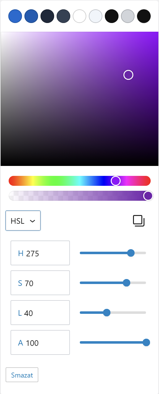 HSL zápis vo WordPress. - WordPress - Základy - WordPress - Základy