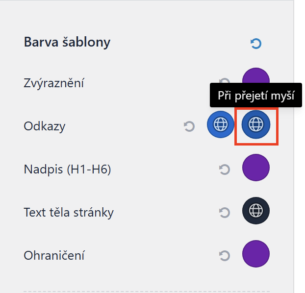 Nastavenie základnej farby a hover efektu.  - WordPress - Základy - WordPress - Základy