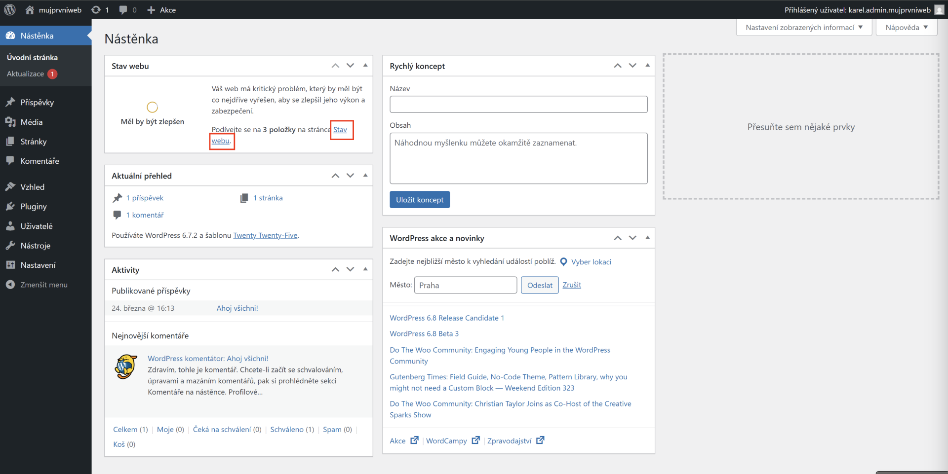 Nástenka - WordPress - Základy - WordPress - Základy