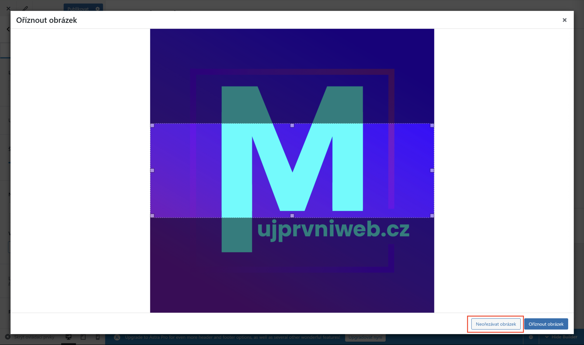 Možnosti orezania obrázku. - WordPress - Základy - WordPress - Základy