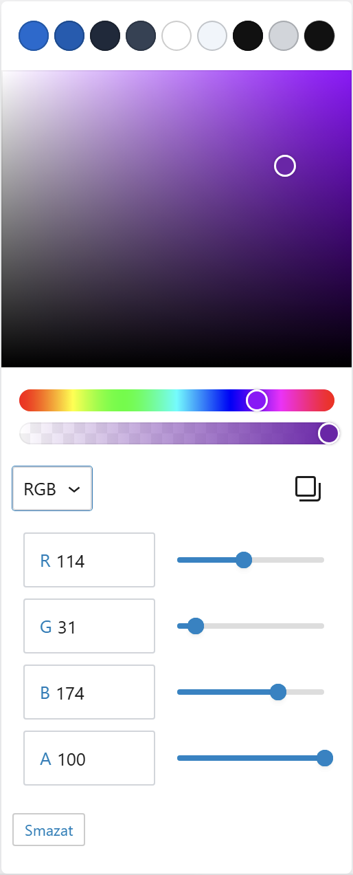 RGB zápis vo WordPress. - WordPress - Základy - WordPress - Základy