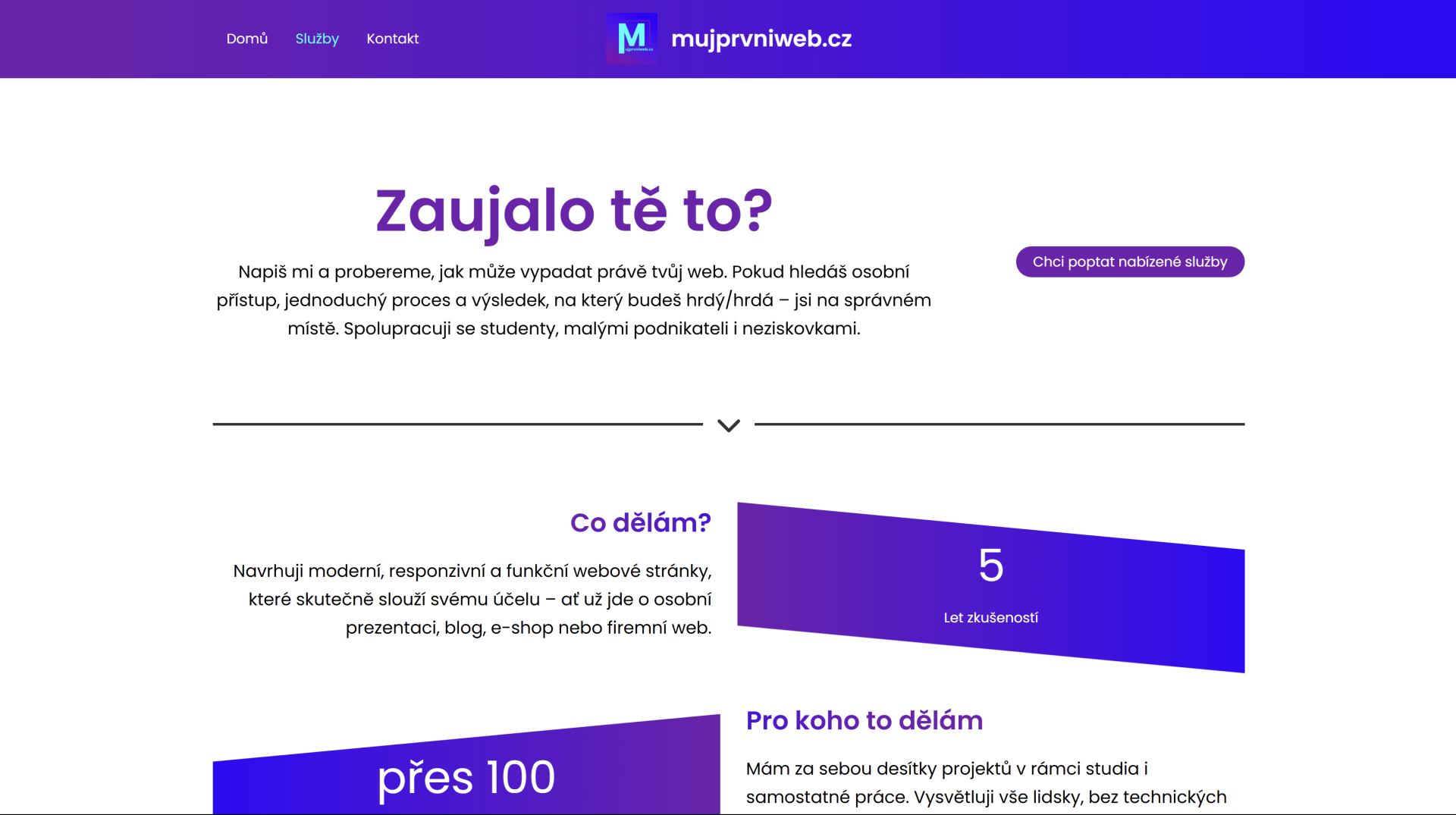Stránka Služby - WordPress - Základy - WordPress - Základy