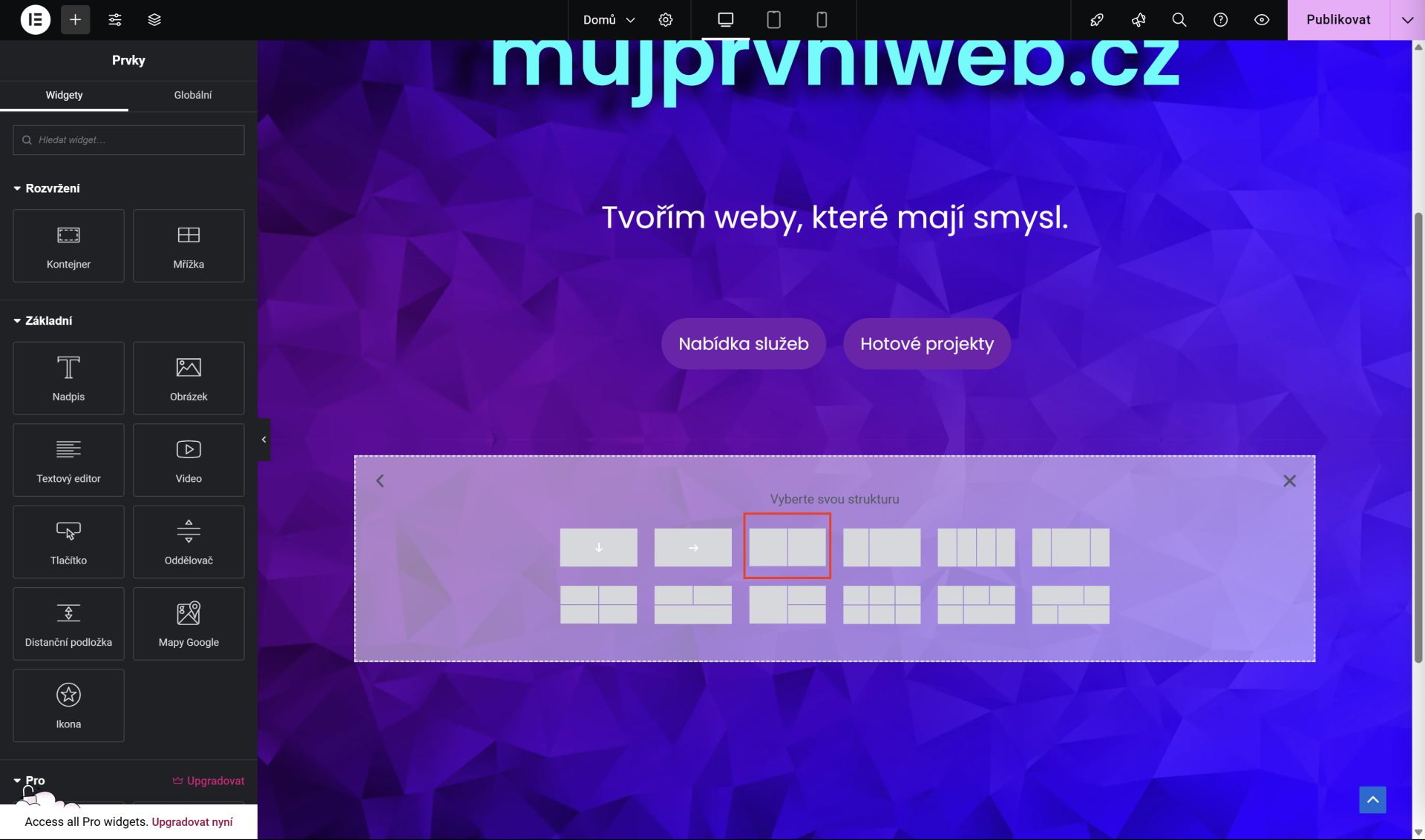 Štruktúra flexboxu. - WordPress - Základy - WordPress - Základy