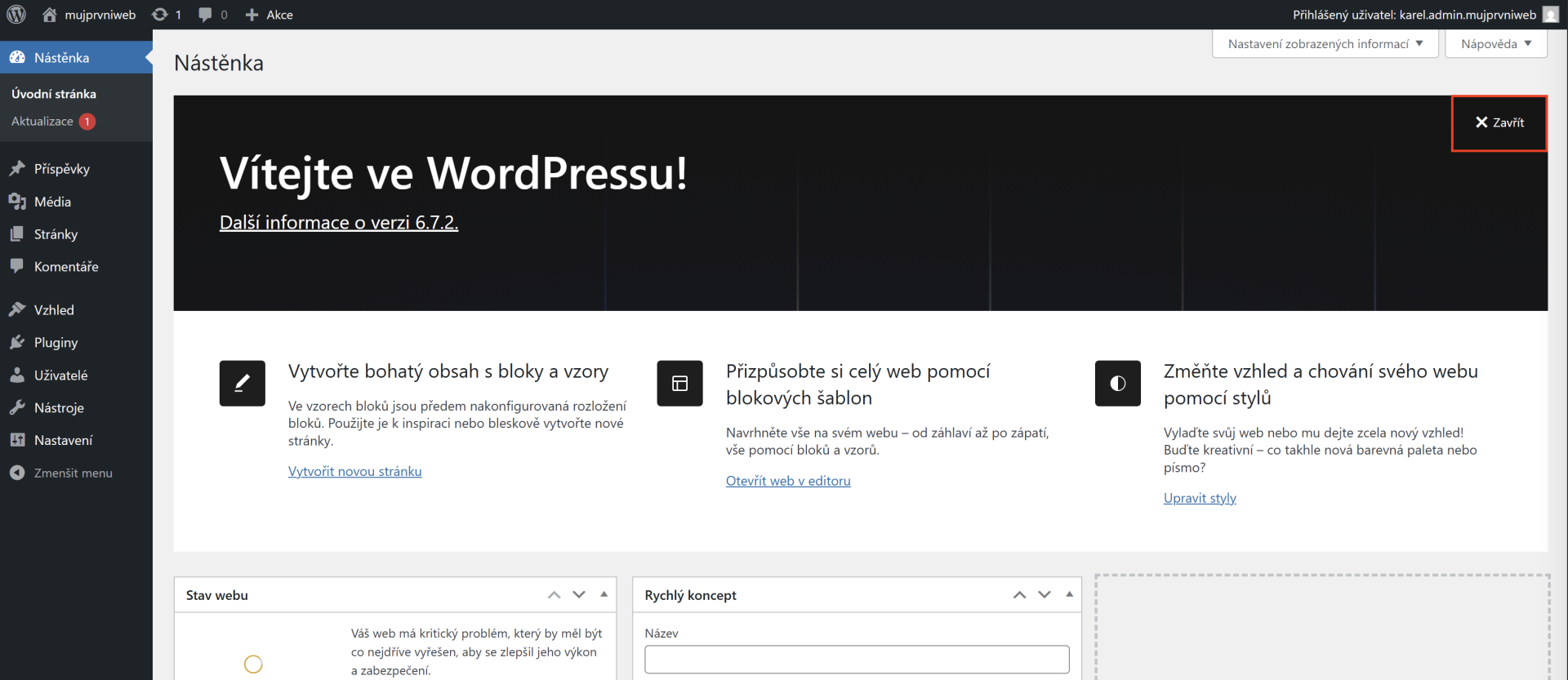 Nástenka - WordPress - Základy - WordPress - Základy