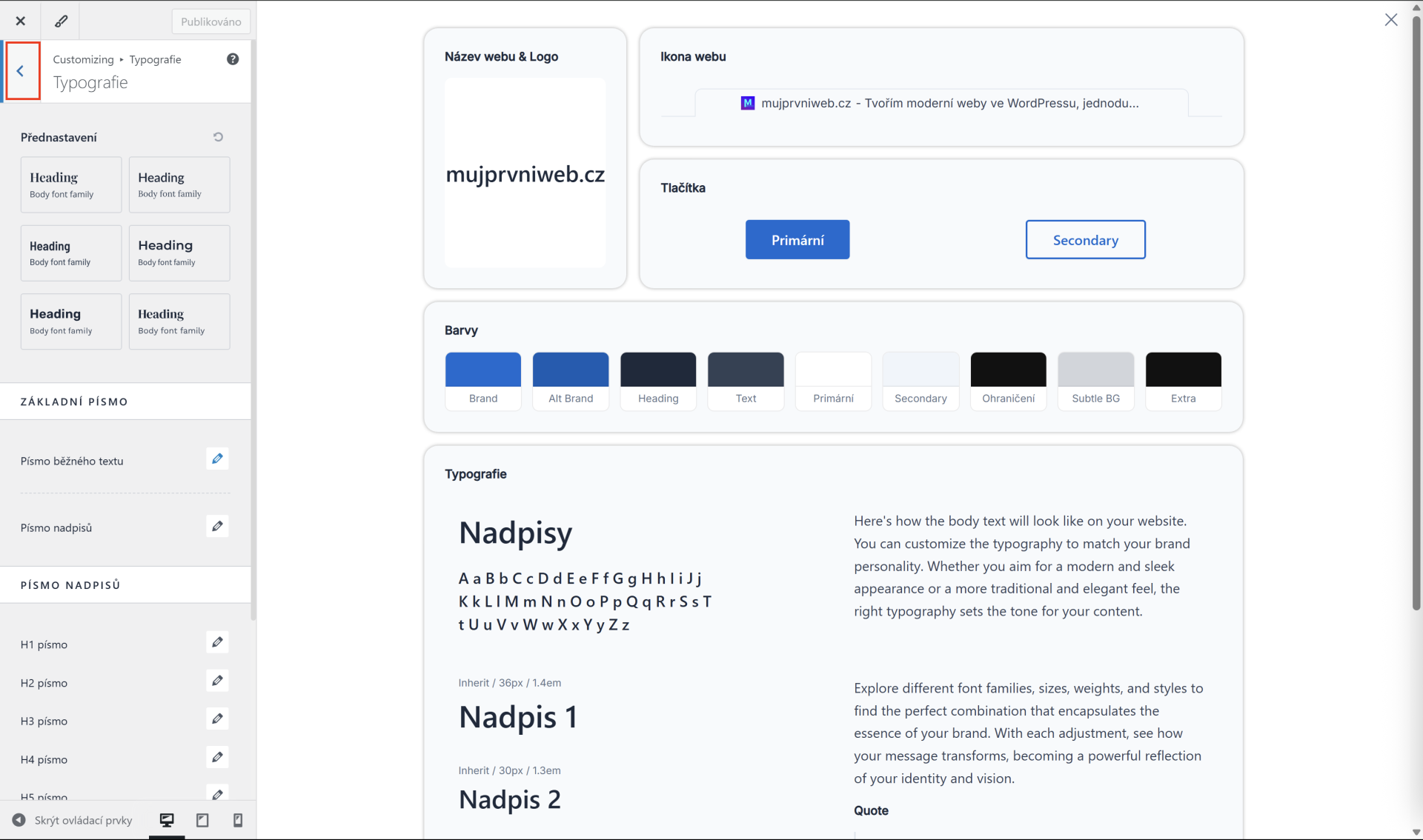 Šípka späť. - WordPress - Základy - WordPress - Základy