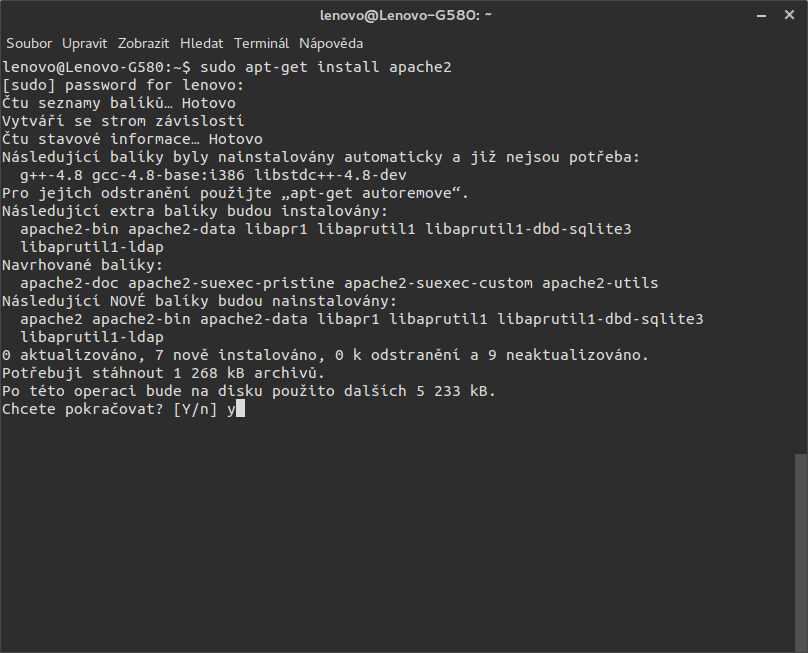 Inštalácia Apache na Linux - Linux a UNIX