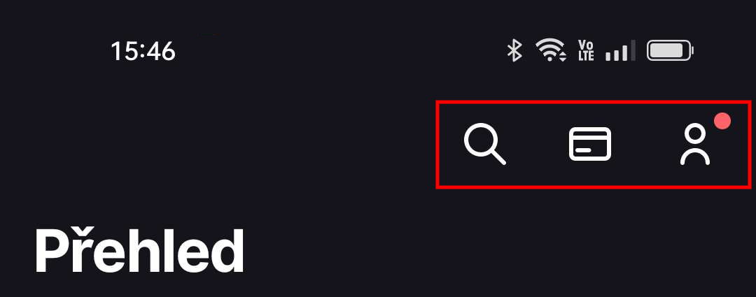 Ikony sekcií v mobilnom bankovníctve - Internetové bankovníctvo - Internetové bankovníctvo