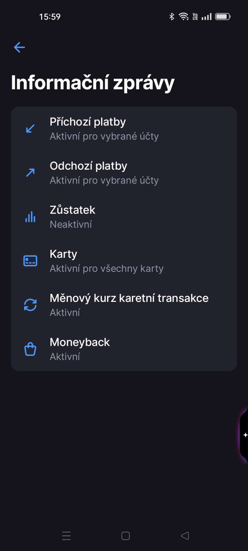 Nastavenie informačných správ - Internetové bankovníctvo - Internetové bankovníctvo