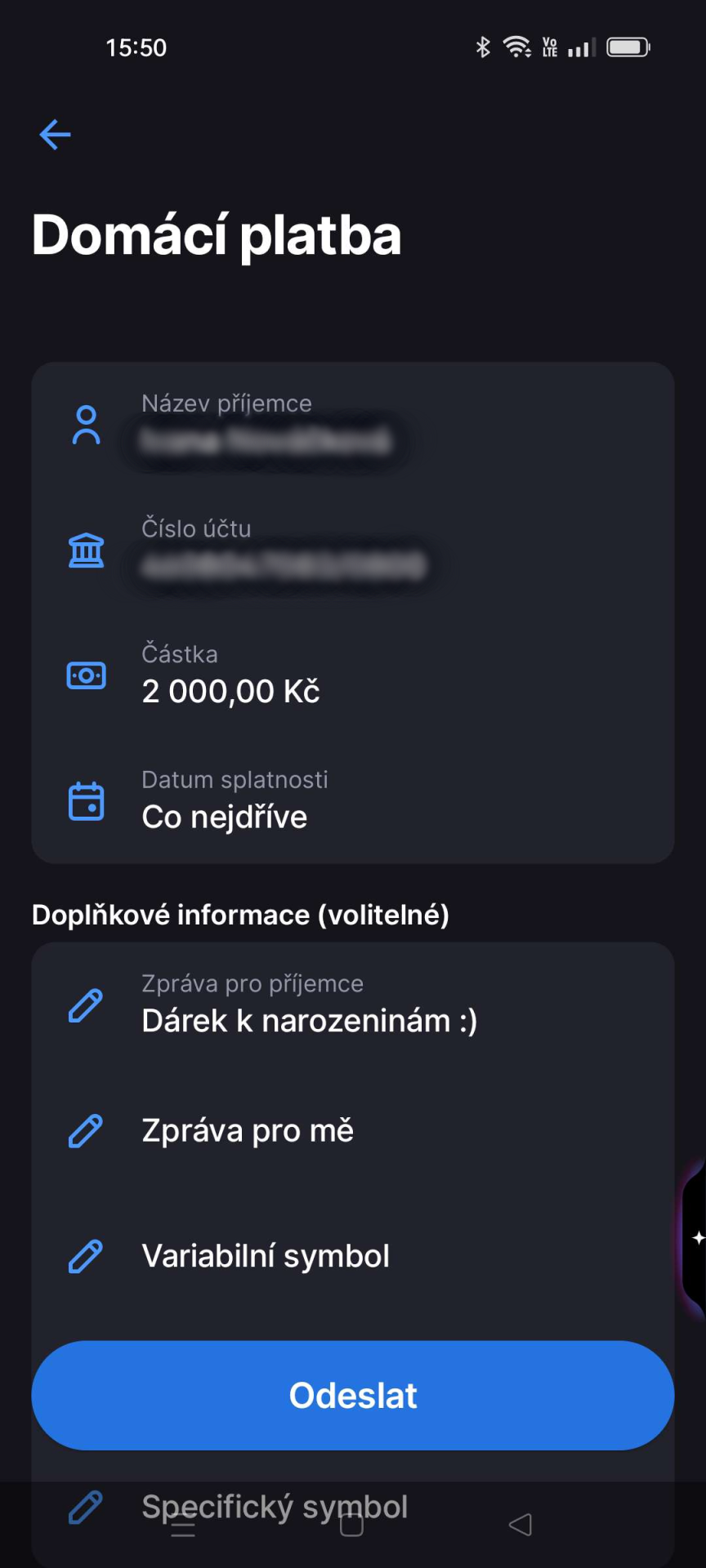Potvrdenie platby v mobilnej aplikácii - Internetové bankovníctvo - Internetové bankovníctvo