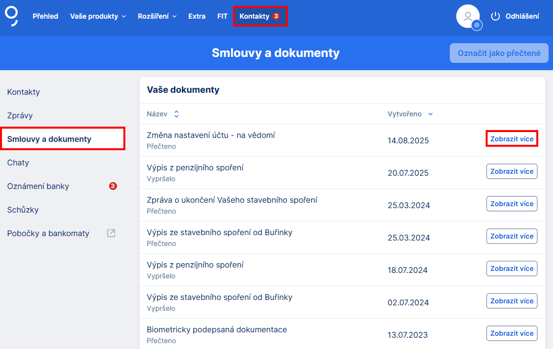 Sťahovanie elektronického výpisu v George  - Internetové bankovníctvo - Internetové bankovníctvo